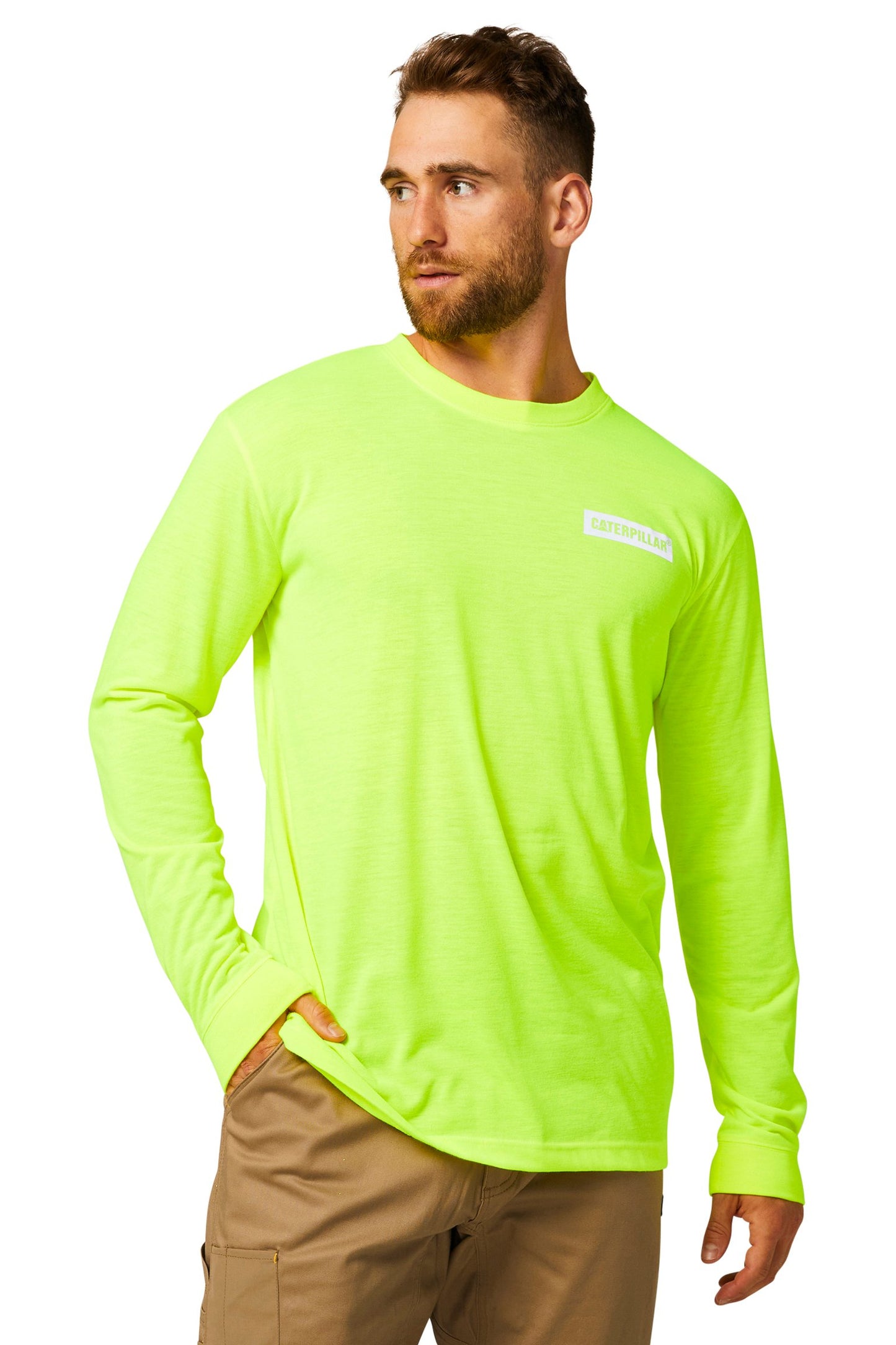 CAT - Triton Hi Vis Long Sleeve Tee (Hi Vis Yellow)
