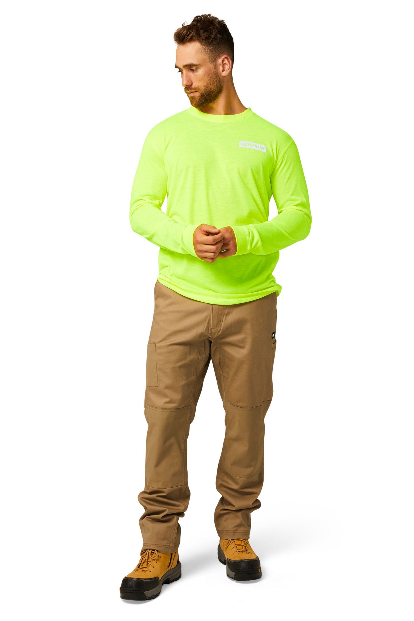 CAT - Triton Hi Vis Long Sleeve Tee (Hi Vis Yellow)