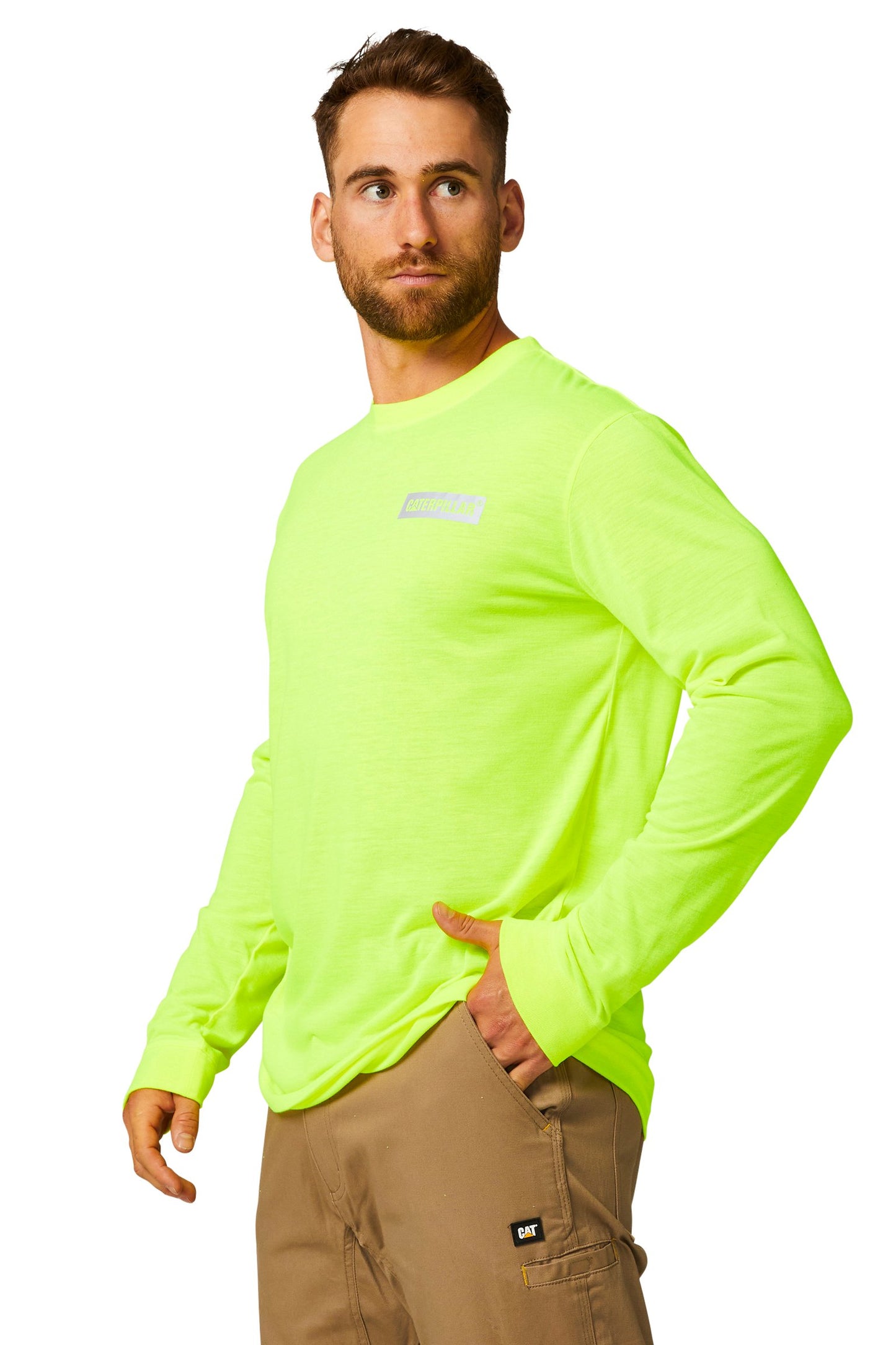 CAT - Triton Hi Vis Long Sleeve Tee (Hi Vis Yellow)