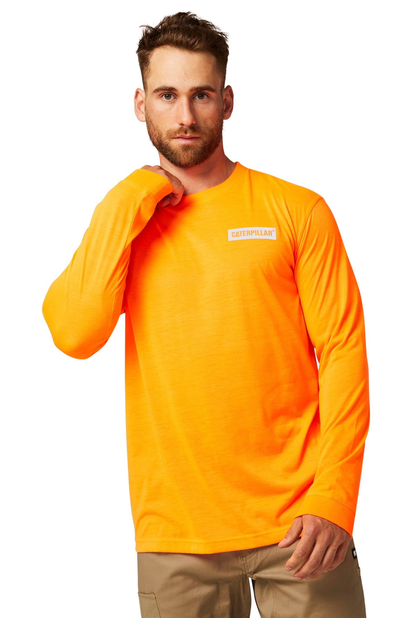 CAT - Triton Hi Vis Long Sleeve Tee (Hi Vis Orange)