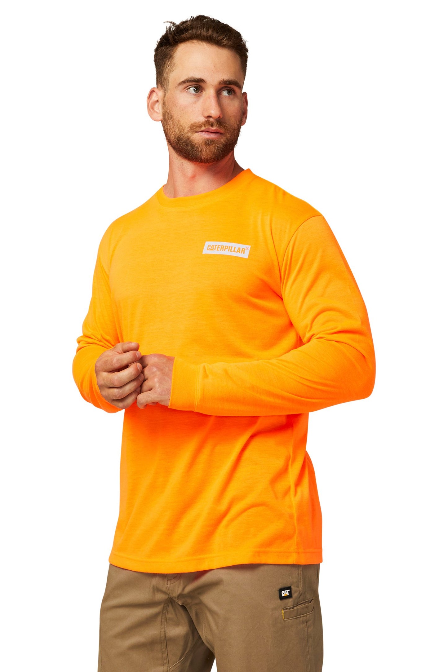 CAT - Triton Hi Vis Long Sleeve Tee (Hi Vis Orange)