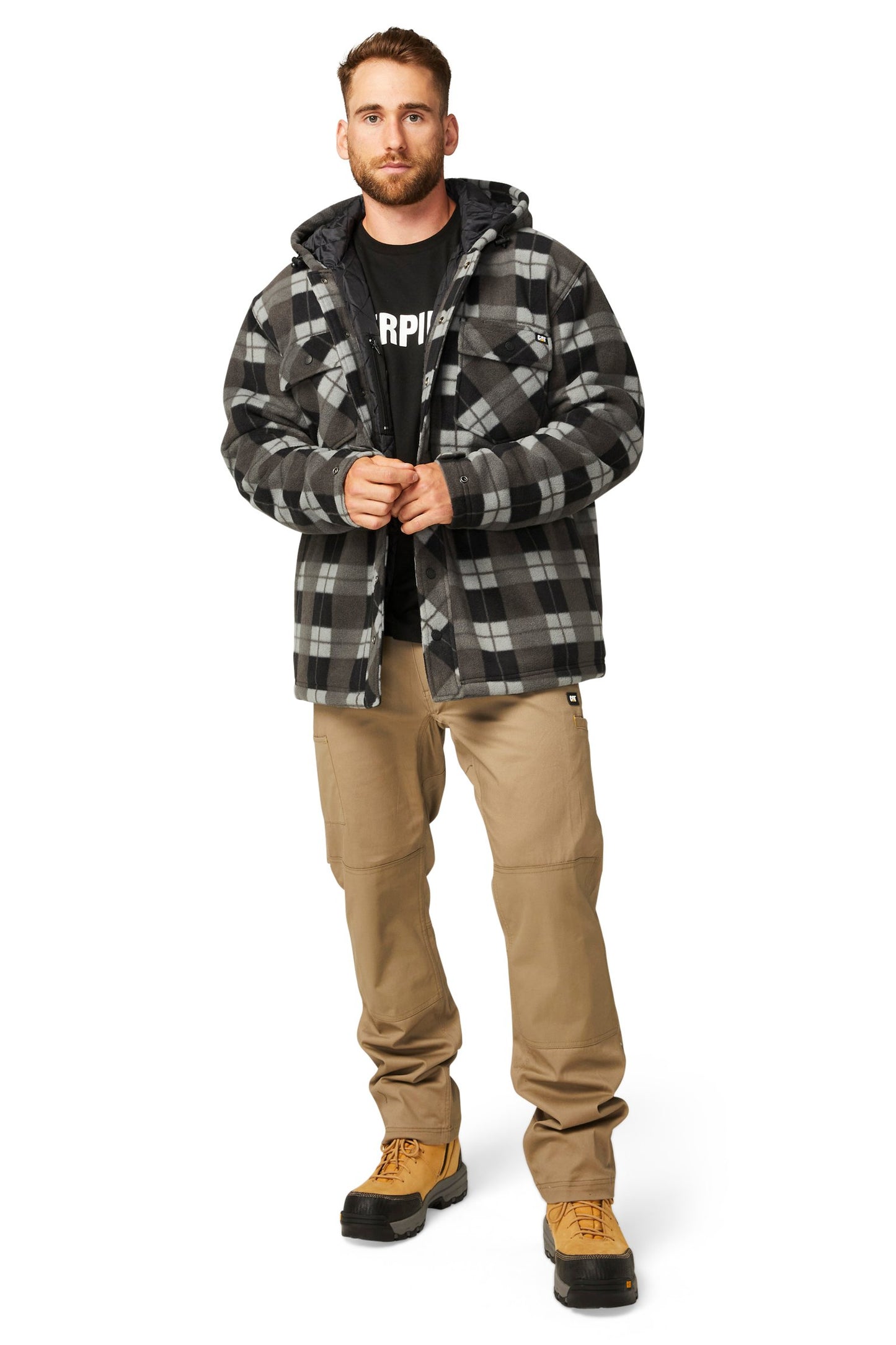 CAT - Active Work Jacket (Grey Black Plaid)