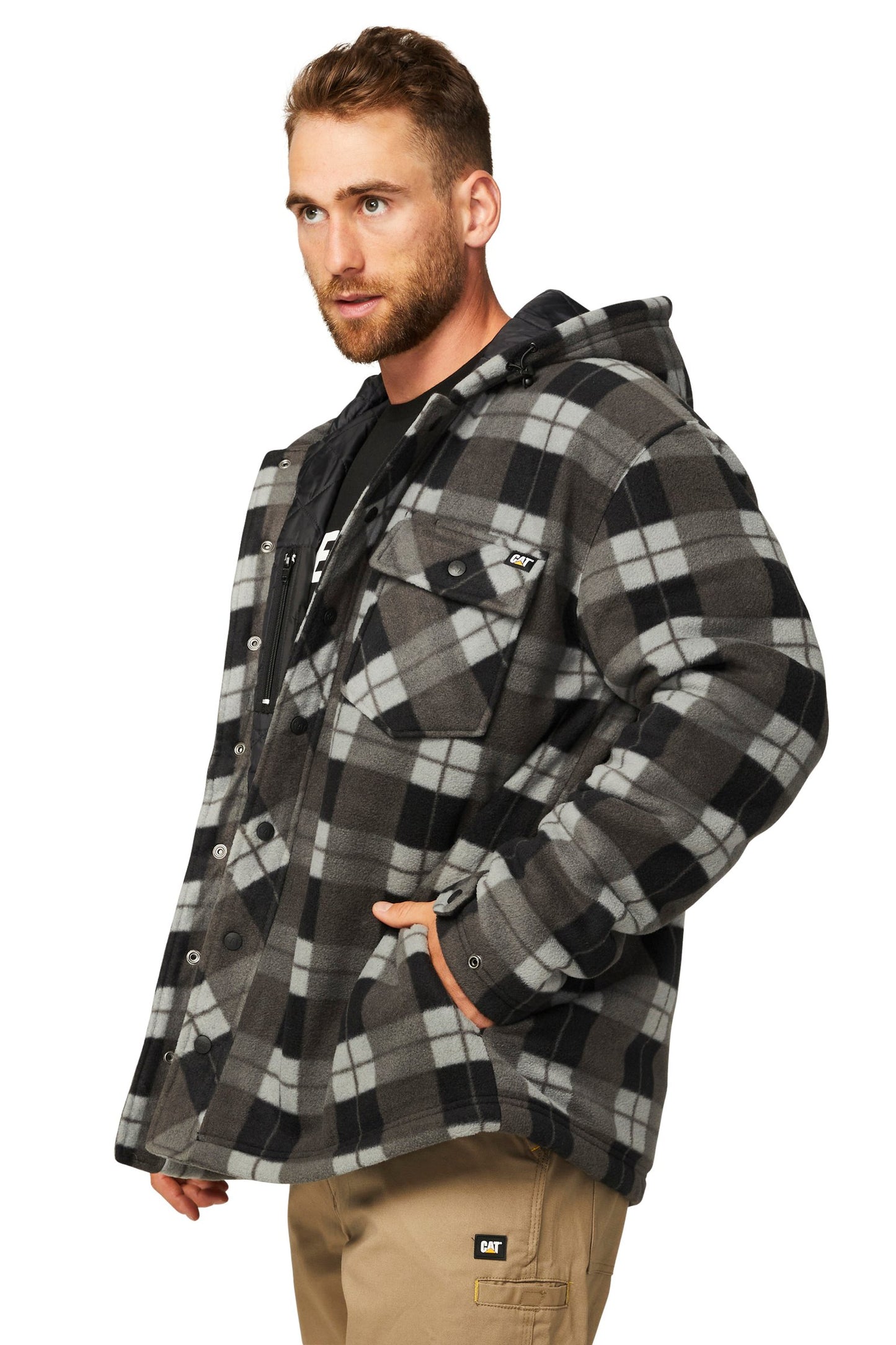 CAT - Active Work Jacket (Grey Black Plaid)