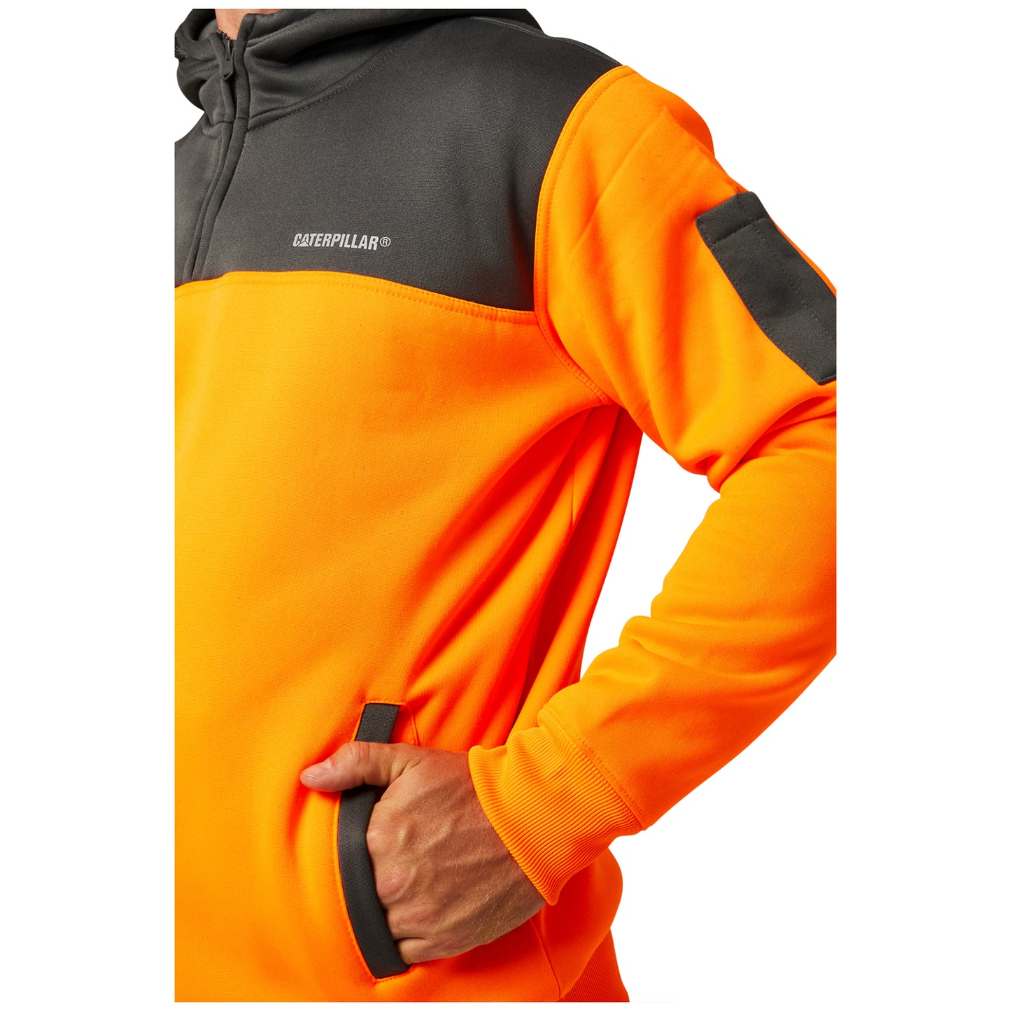 CAT - Hi Vis Hooded Sweatshirt (Hi Vis Orange)