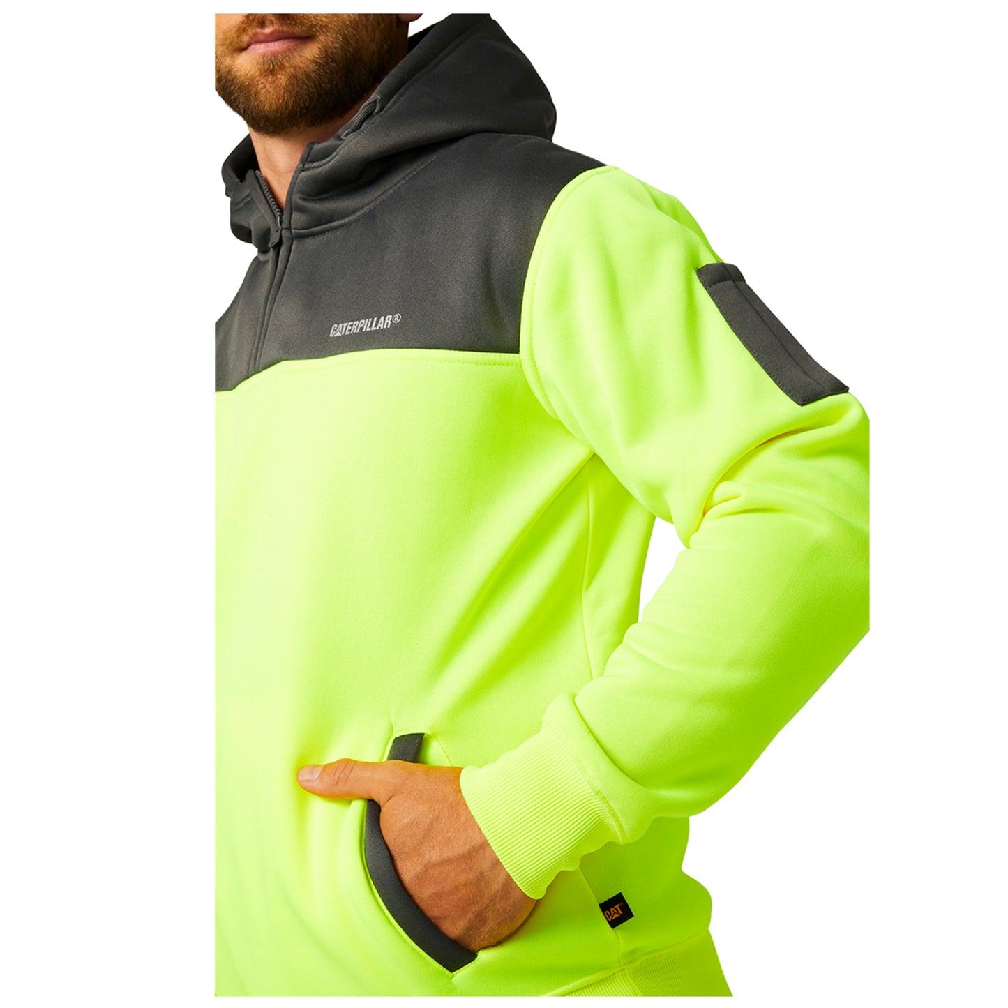 CAT - Hi Vis Hooded Sweatshirt (Hi Vis Yellow)