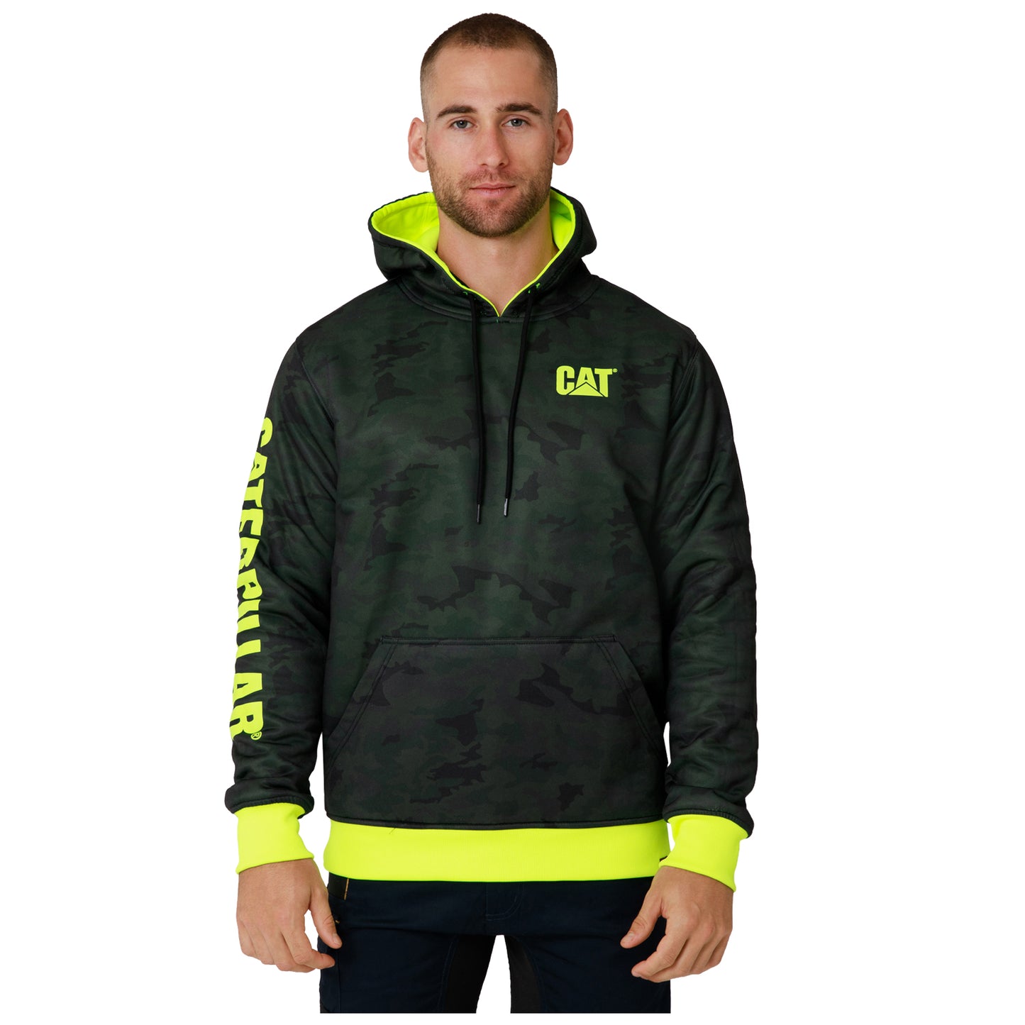 CAT - Reversible Banner Hoodie (Hi Vis Yellow)