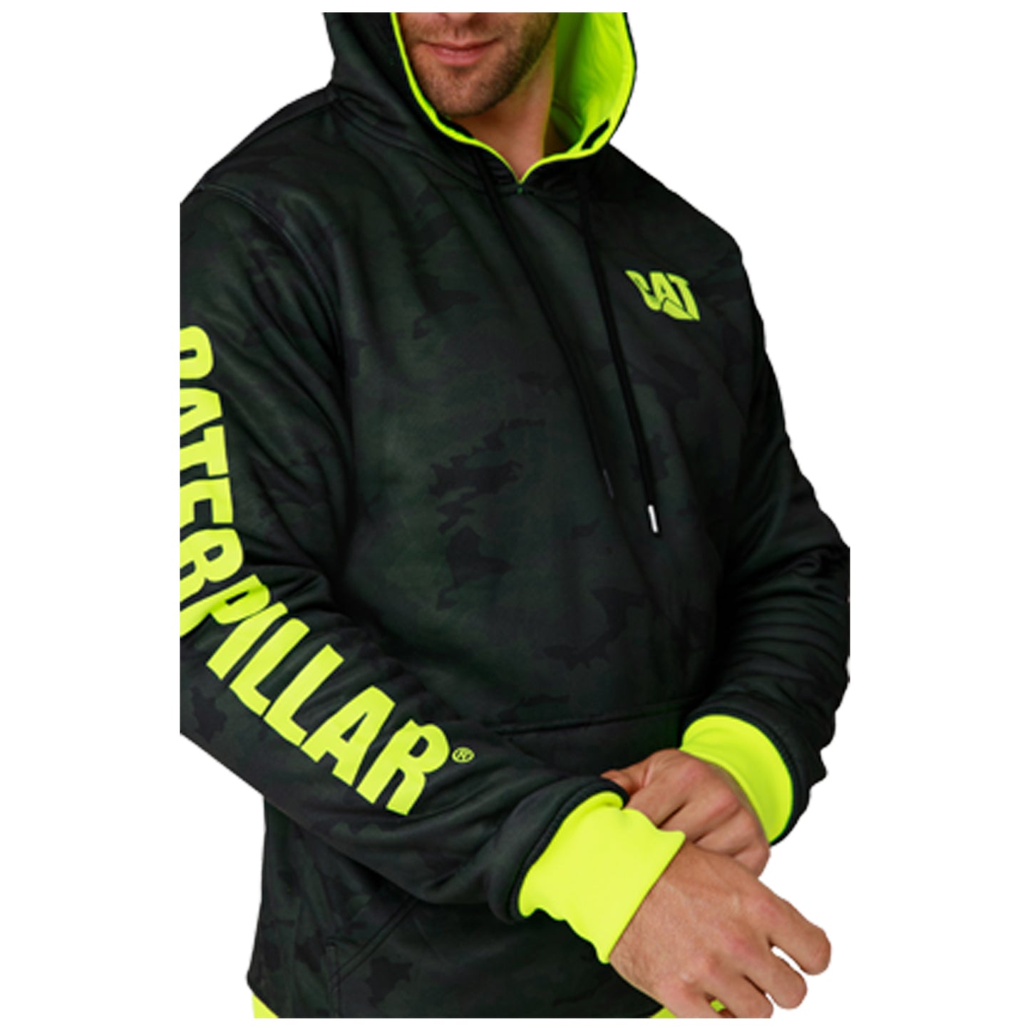 CAT - Reversible Banner Hoodie (Hi Vis Yellow)