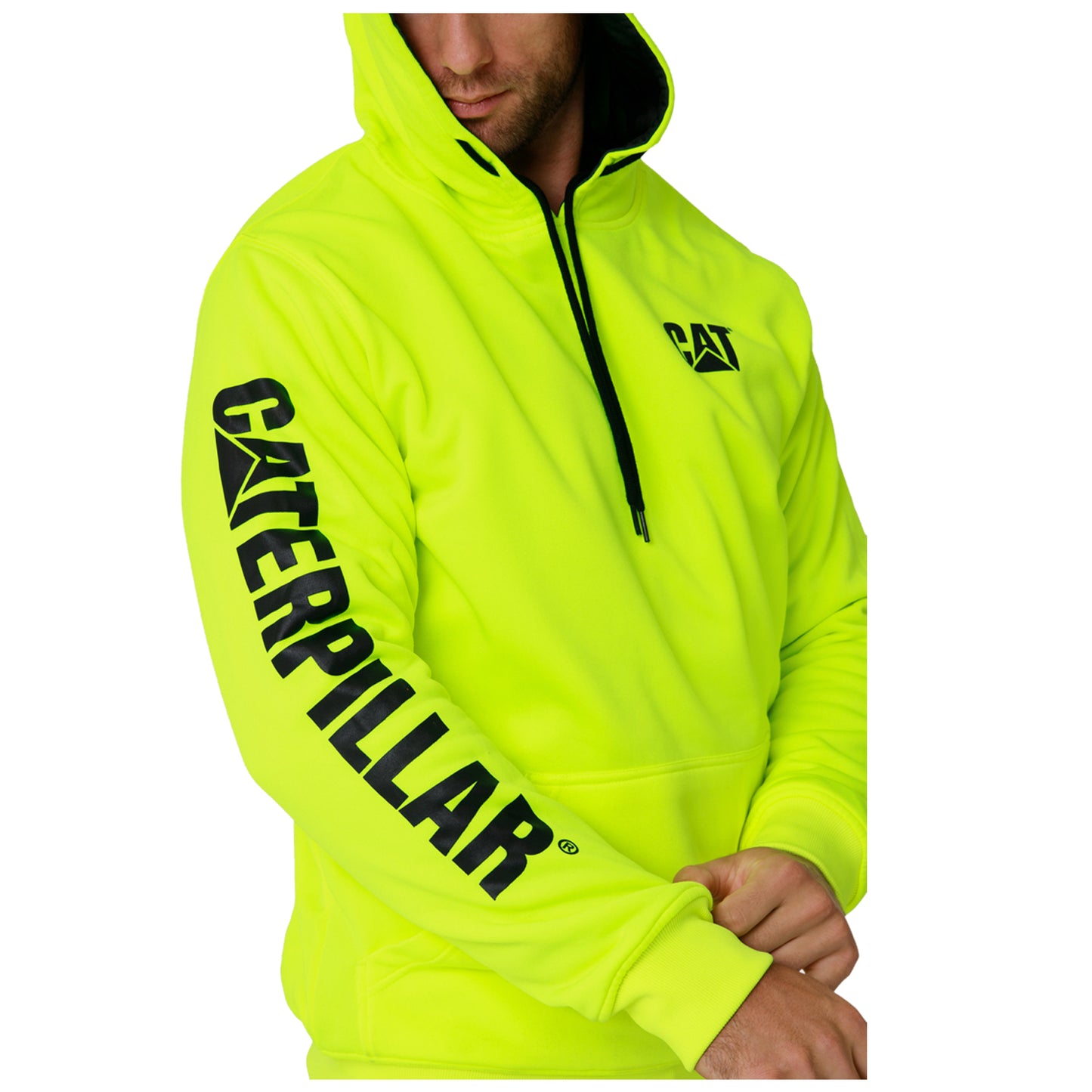 CAT - Reversible Banner Hoodie (Hi Vis Yellow)