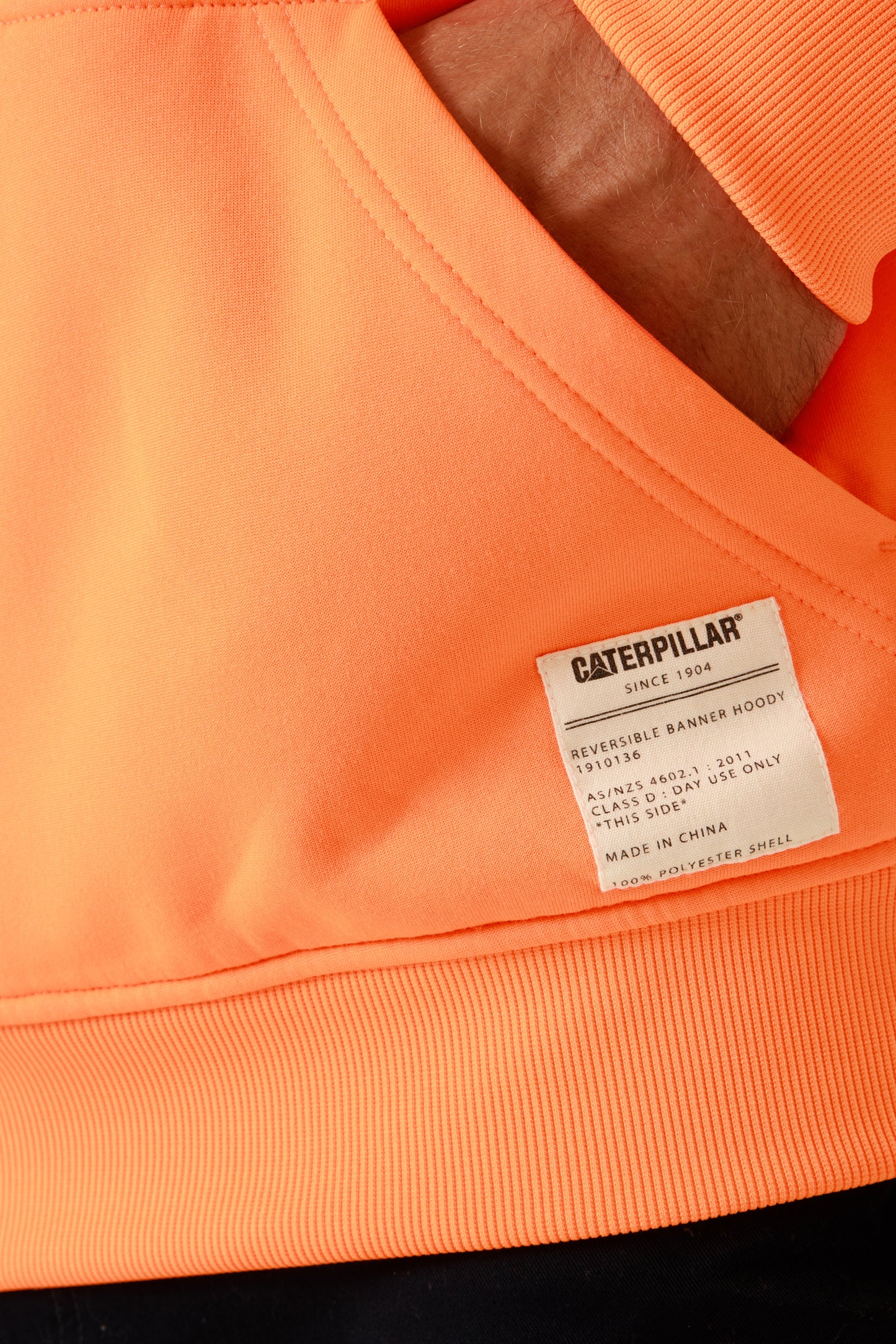 CAT - Reversible Banner Hoodie (Hi Vis Orange)