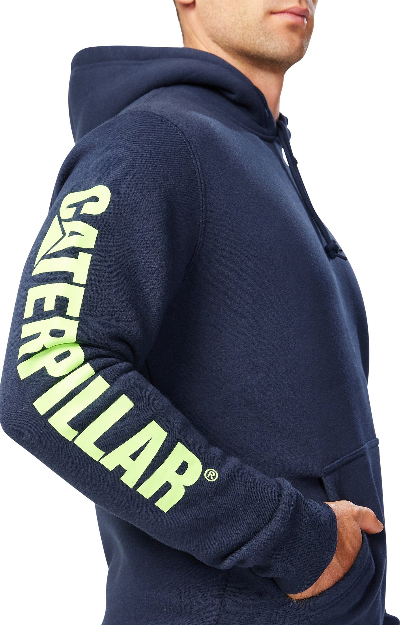 CAT - Trademark Banner Hooded Sweat (Eclipse Hi Vis Yellow)