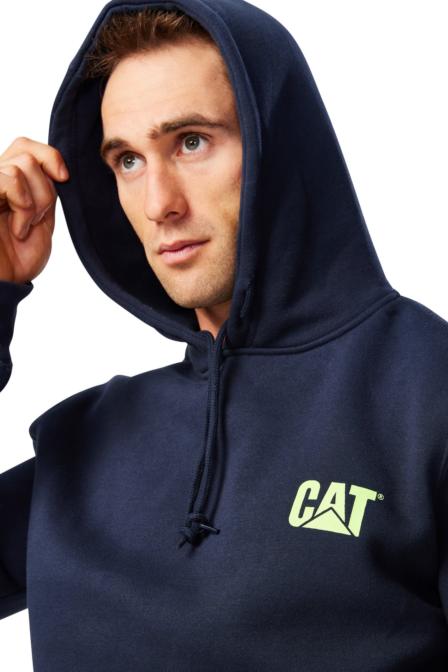 CAT - Trademark Banner Hooded Sweat (Eclipse Hi Vis Yellow)