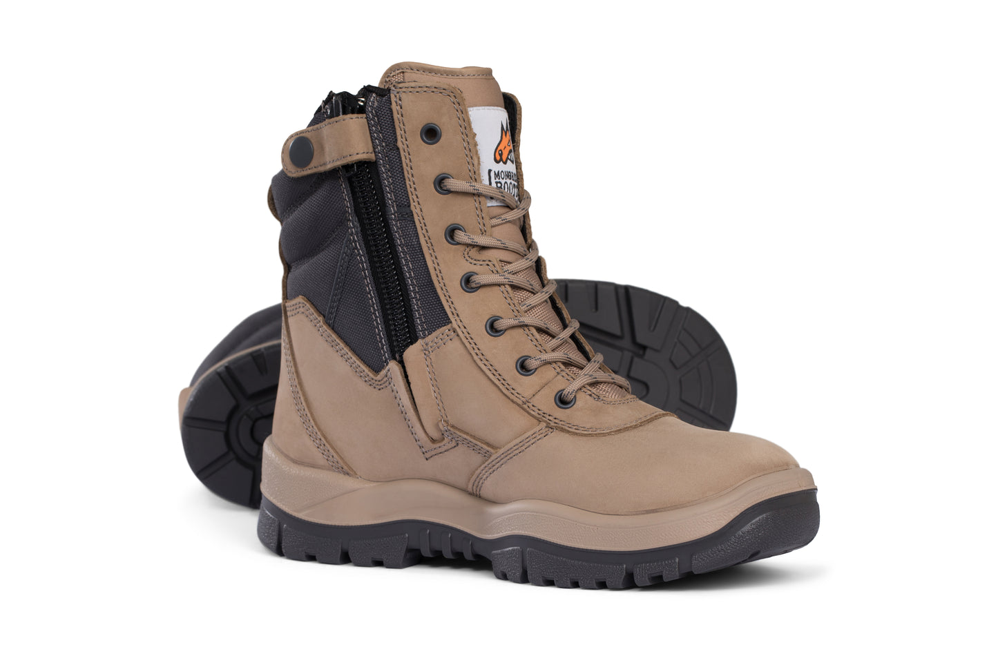 Mongrel - High Leg Zip Sider (Stone)