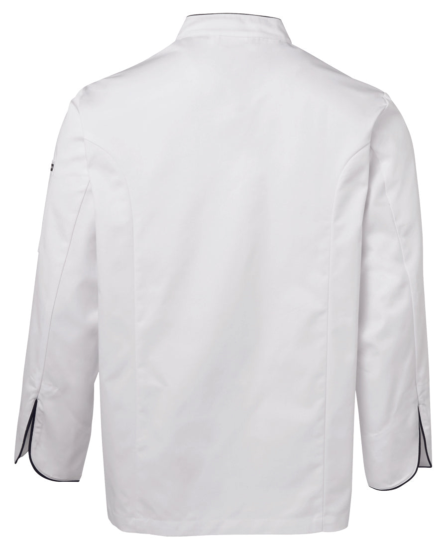 JBs - Long Sleeve Chef Jacket (White/Black Piping)