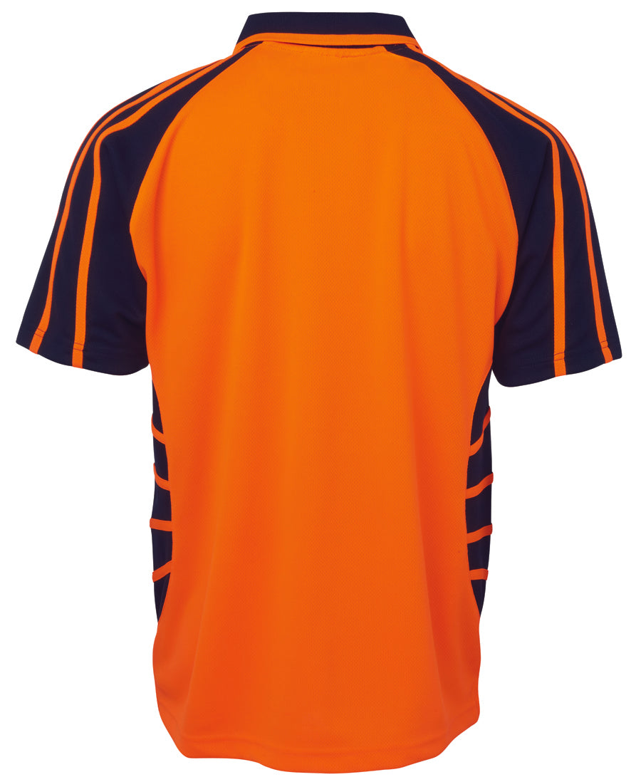 JBs Wear - Hi Vis Short Sleeve Spider Polo (Orange/Navy)