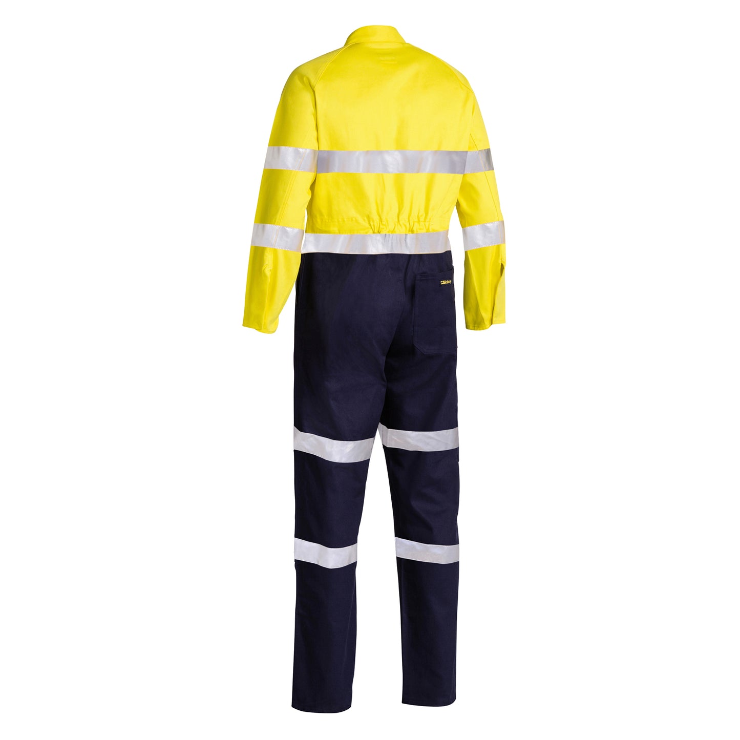 Bisley - Taped Hi Vis Drill Coverall (Yellow/Navy)