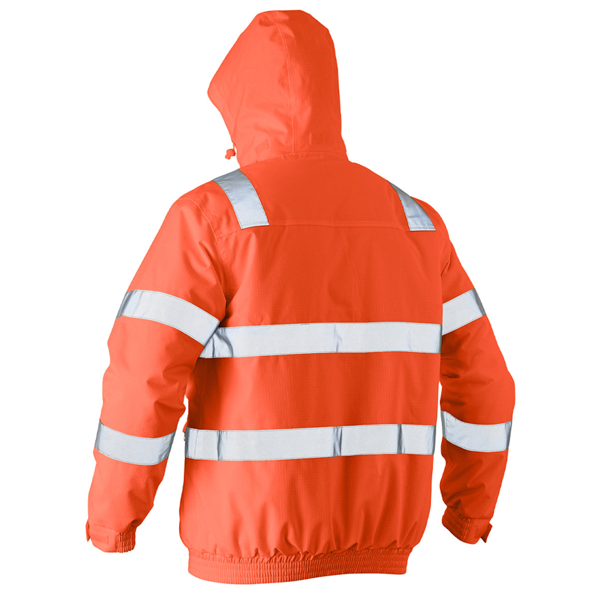 Bisley - Taped Hi Vis Wet Weather Bomber Jacket (Orange)