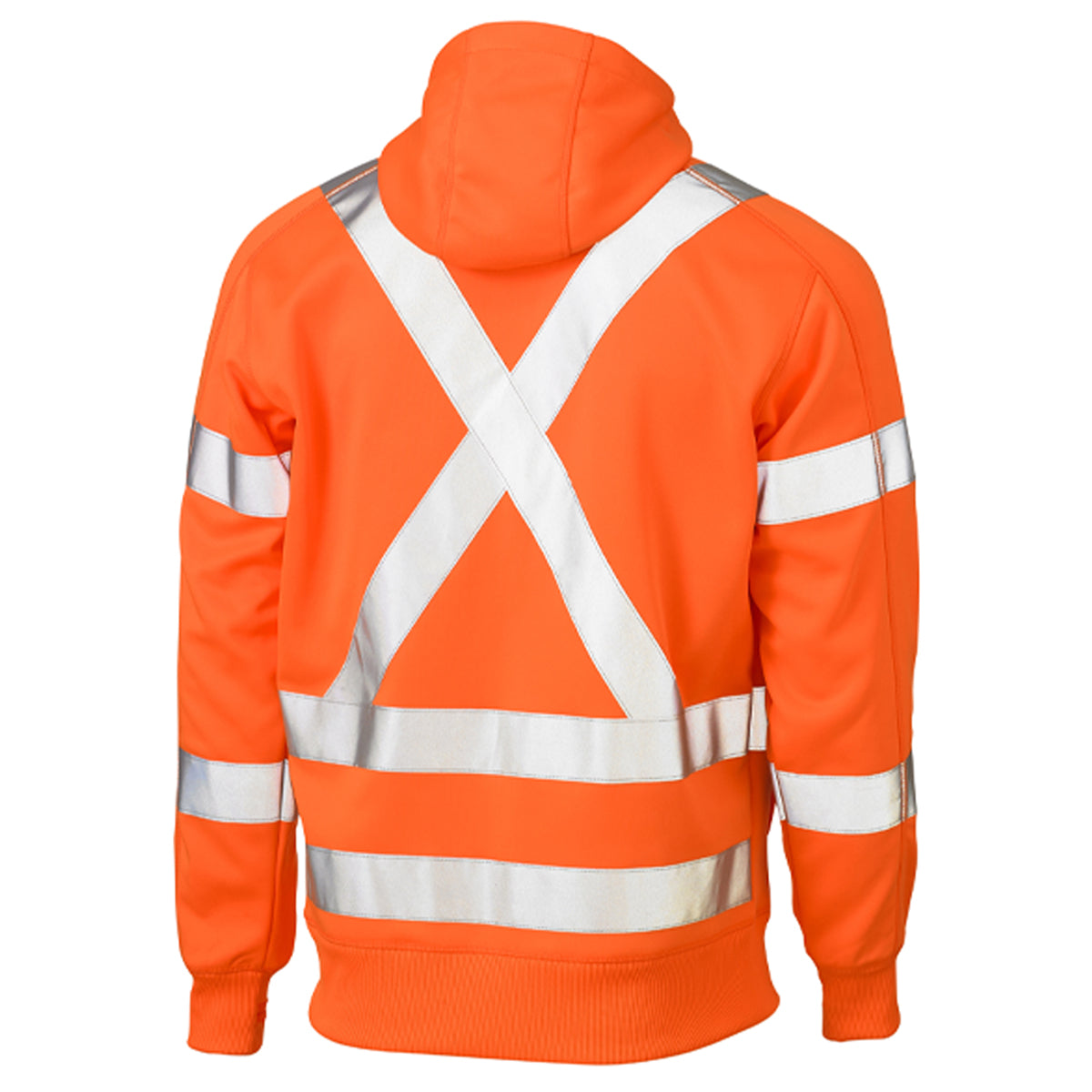 Bisley - X Taped Hi Vis Zip Front Fleece Hoodie (Rail Orange)