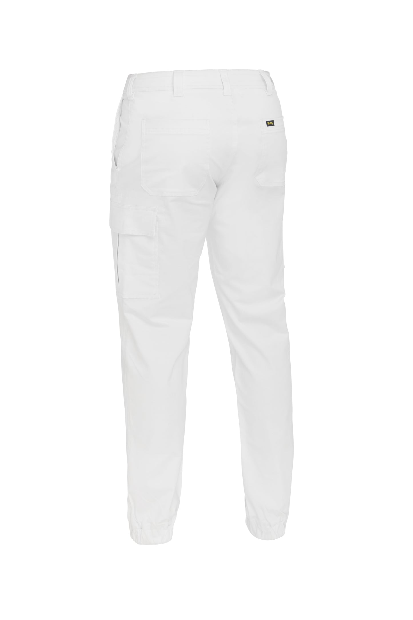 Bisley - Stretch Cotton Drill Cargo Cuffed Pant (White)