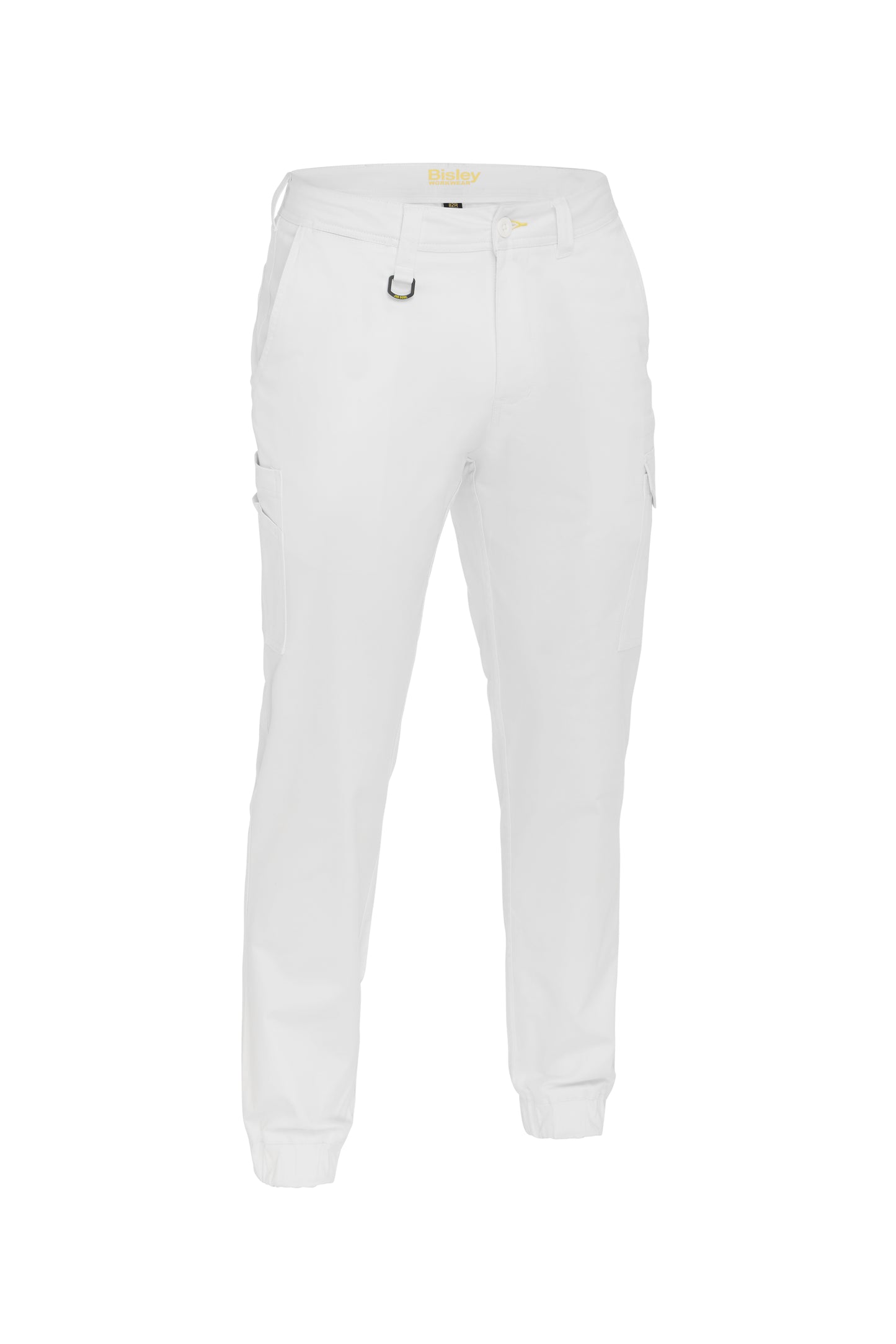 Bisley - Stretch Cotton Drill Cargo Cuffed Pant (White)