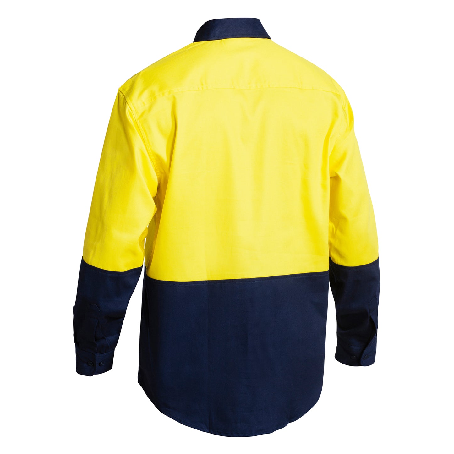 Bisley - Hi Vis Drill Long Sleeve Shirt (Yellow/Navy)