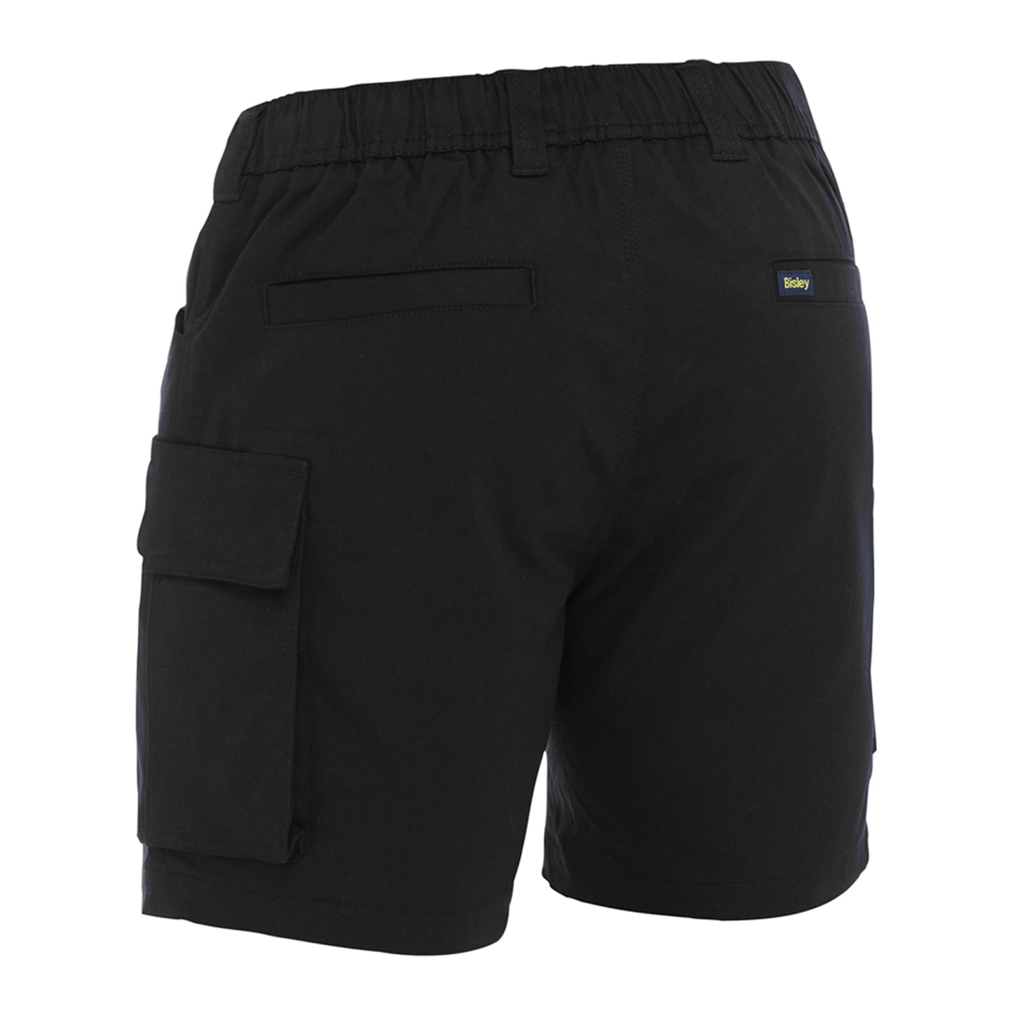 Bisley - Stretch Cotton Elastic Waist Cargo Short (Black)