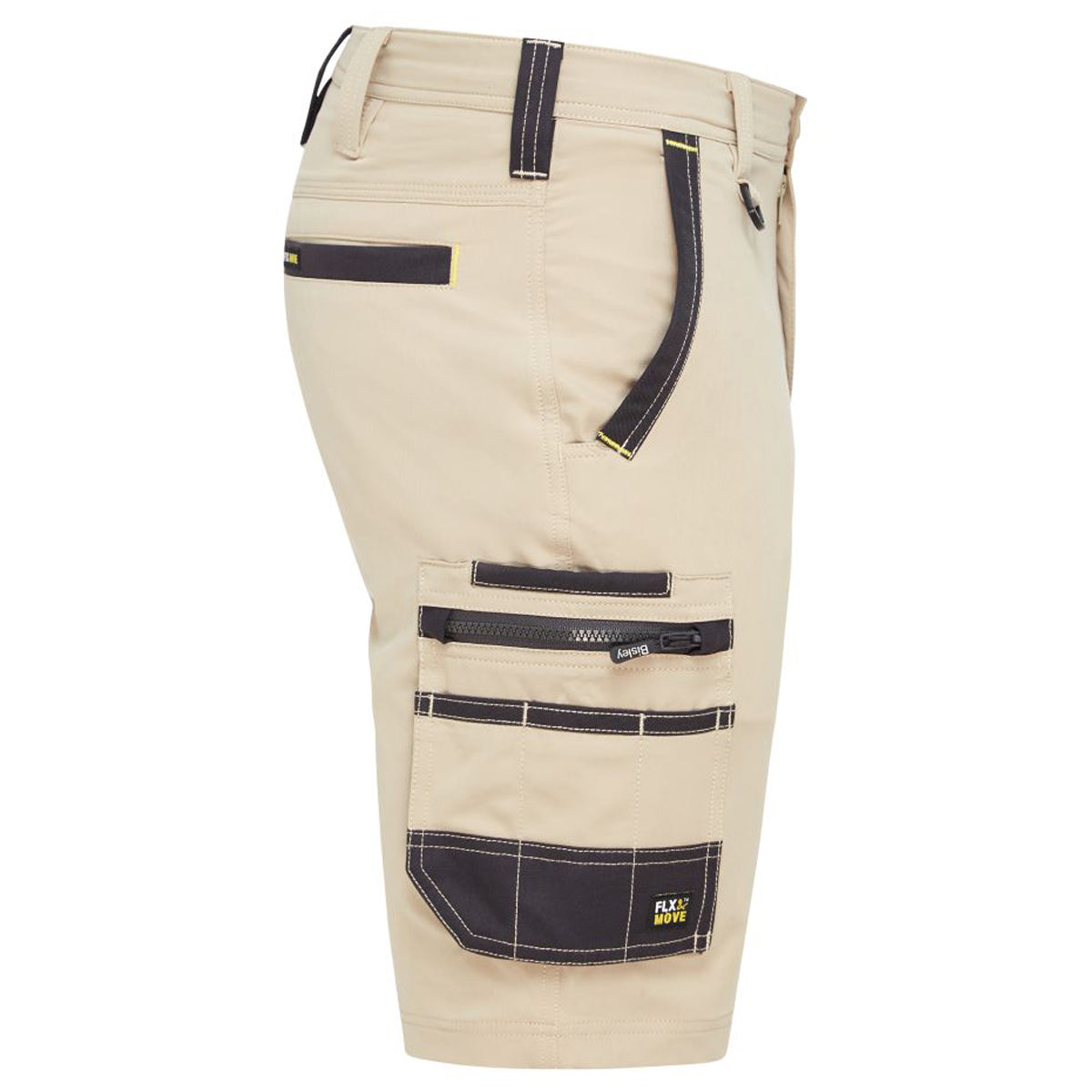 Bisley - Flx & Move 4-Way Stretch Zip Cargo Short (Stone)