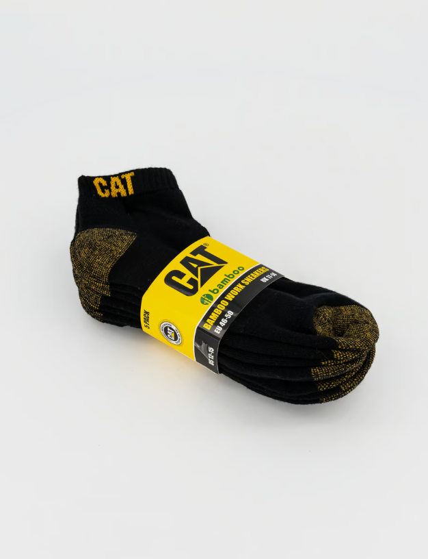 CAT - Bamboo Ankle Sock 5 Pack (Black)