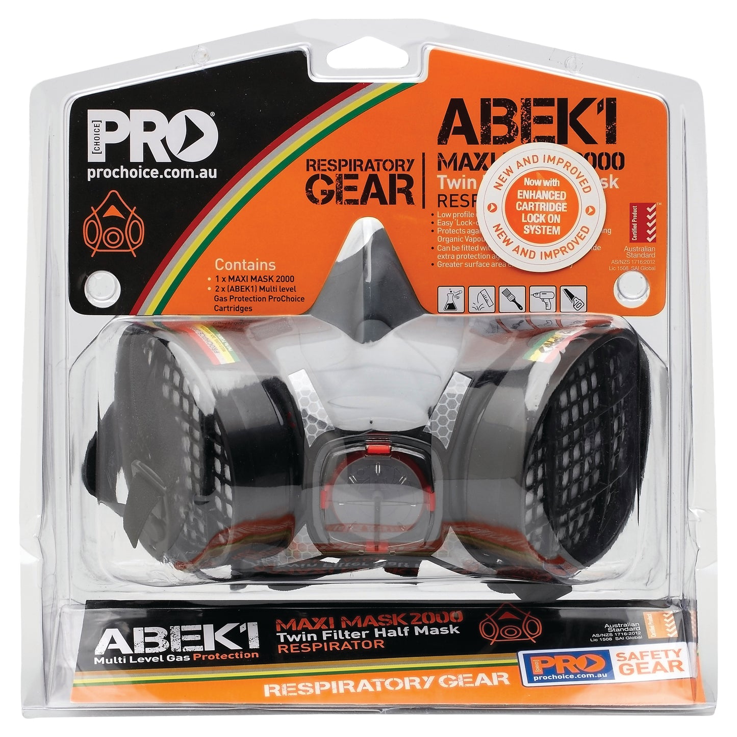 Pro Choice - Assembled Half Mask With ABEK1 Cartridges Kit