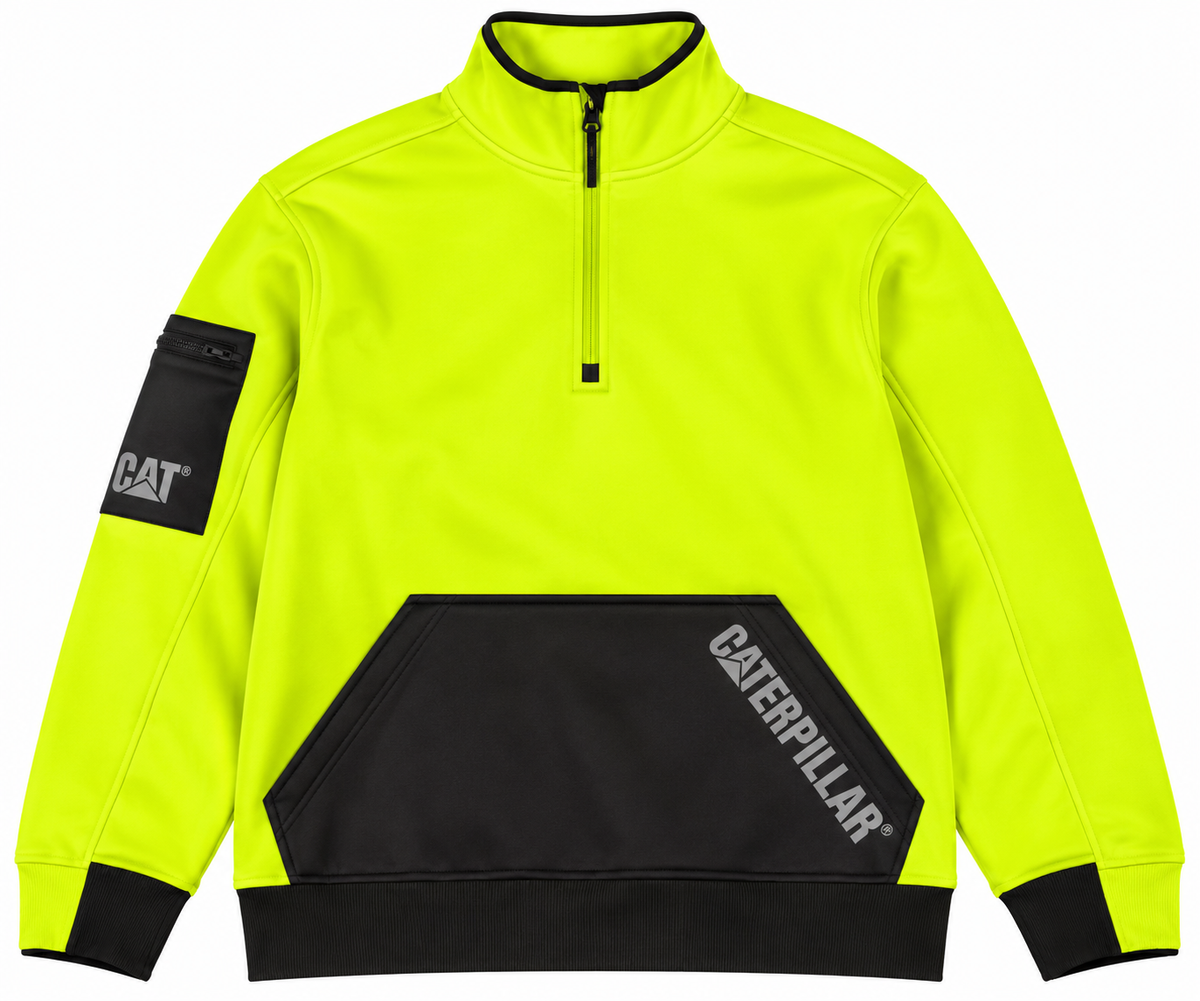 CAT - Impact Quarter Zip Sweatshirt (Hi Vis Yellow)