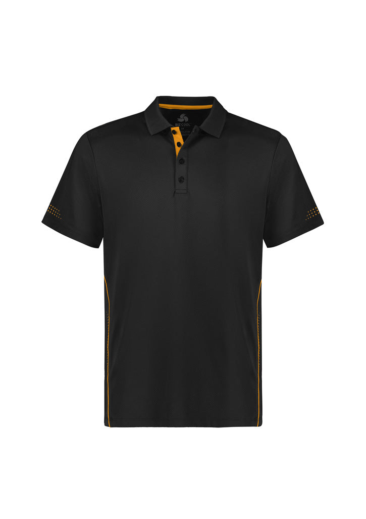 Biz Collection - Mens Balance Short Sleeve Polo (Black/Gold)