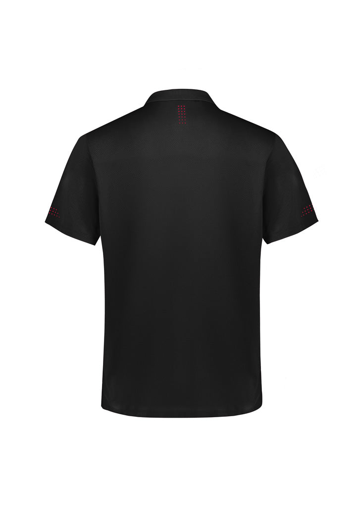 Biz Collection - Mens Balance Short Sleeve Polo (Black/Red)