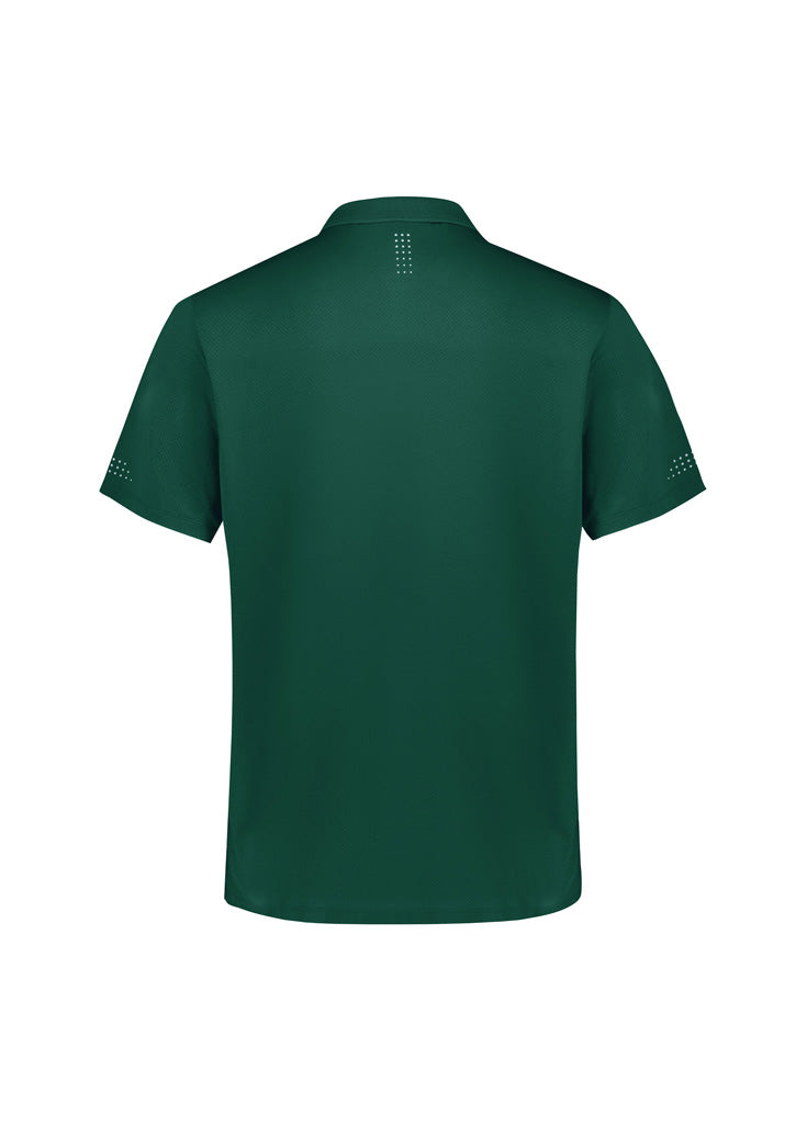 Biz Collection - Mens Balance Short Sleeve Polo (Forest/White)