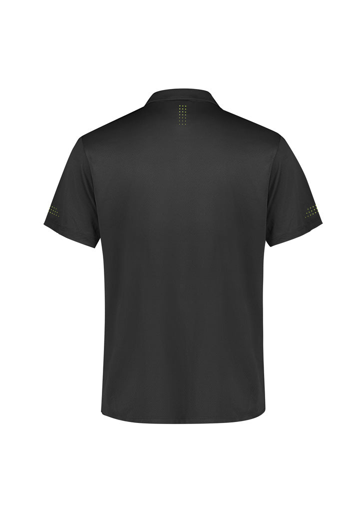 Biz Collection - Mens Balance Short Sleeve Polo (Grey/Fluoro Lime)