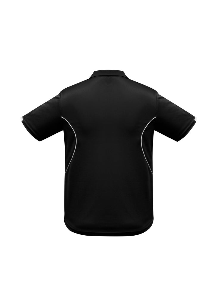 Biz Collection - Mens Razor Polo (Black/White)