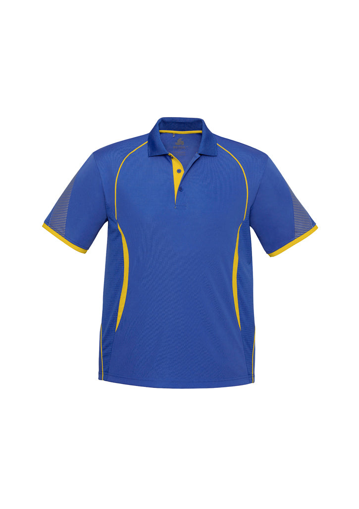 Biz Collection - Mens Razor Polo (Royal/Gold)
