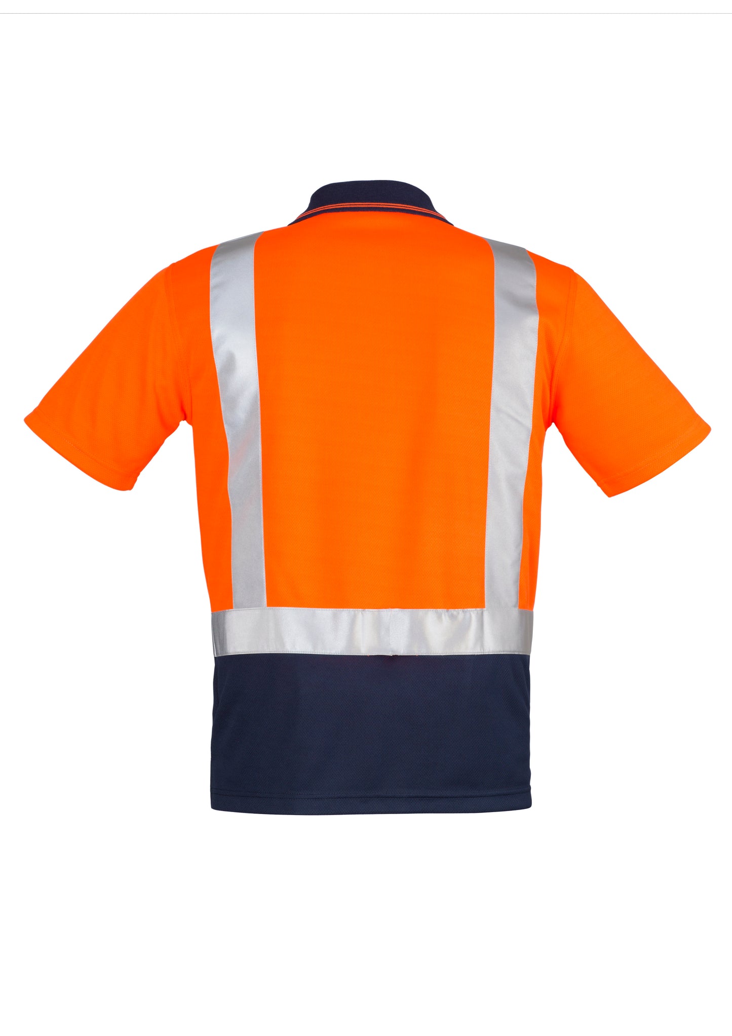 Syzmik - Hi Vis Taped Spliced S/S Polo (Orange/Navy)