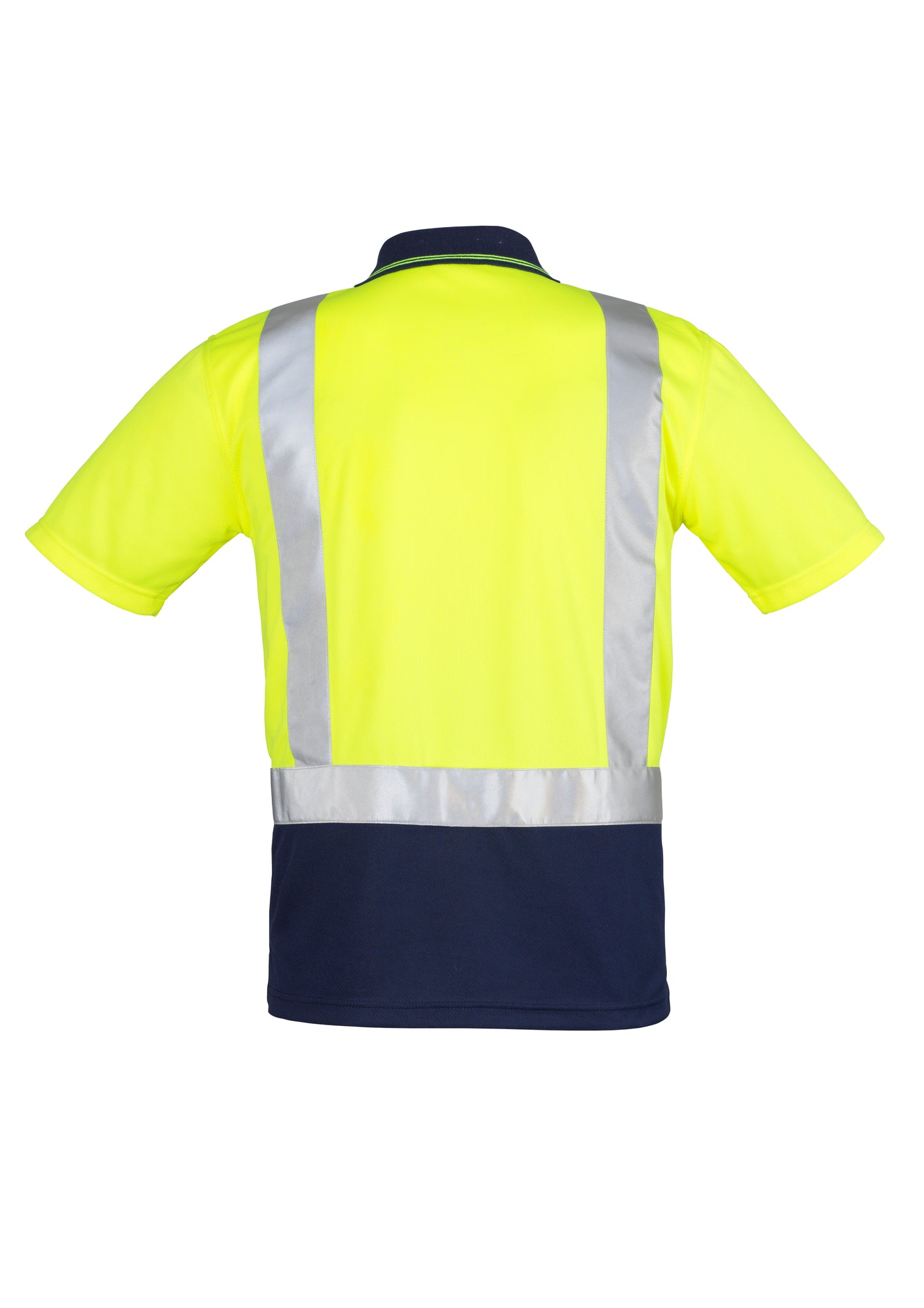 Syzmik - Hi Vis Taped Spliced S/S Polo (Yellow/Navy)