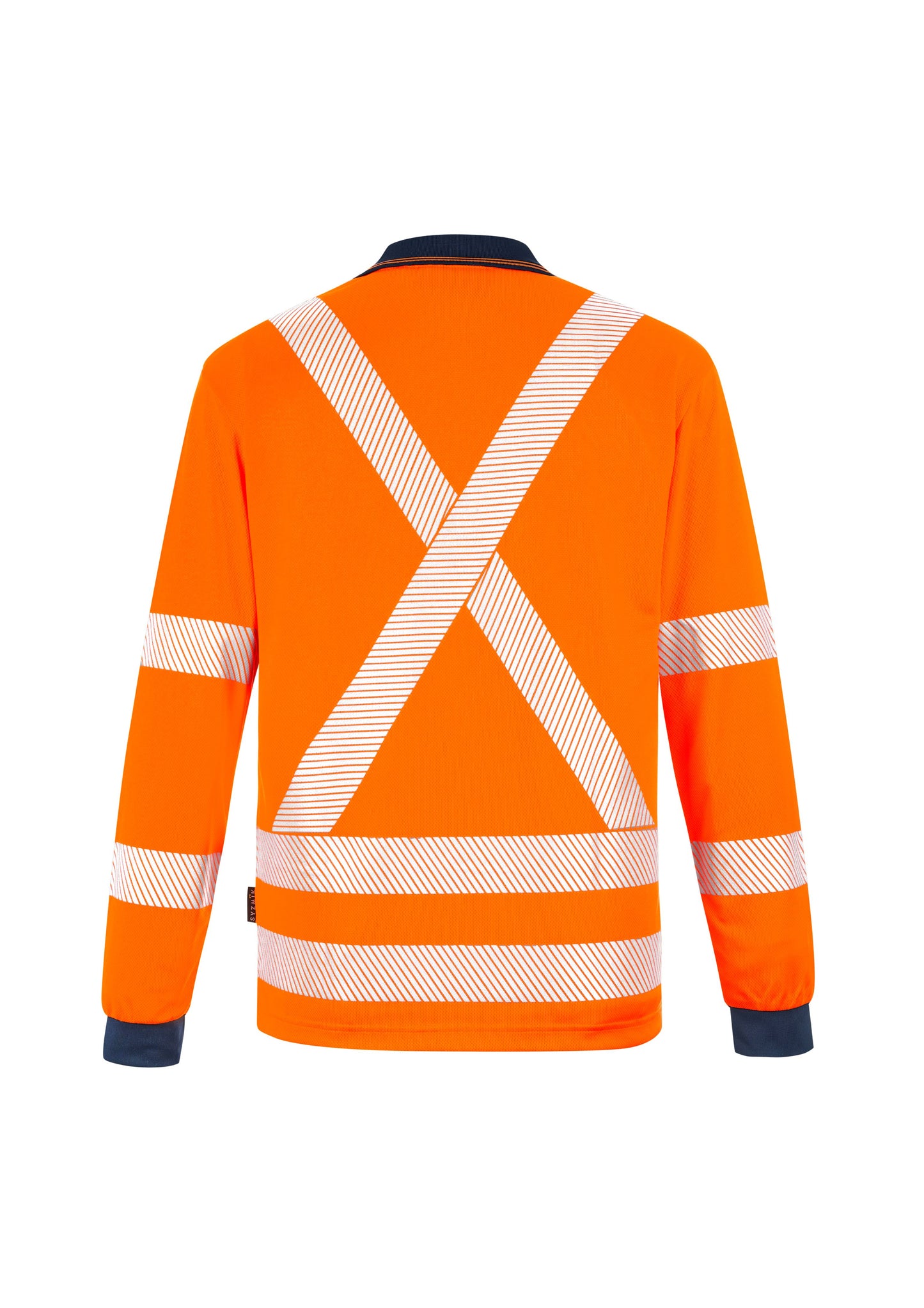 Syzmik - Hi Vis X Back Rail L/S Polo (Orange)