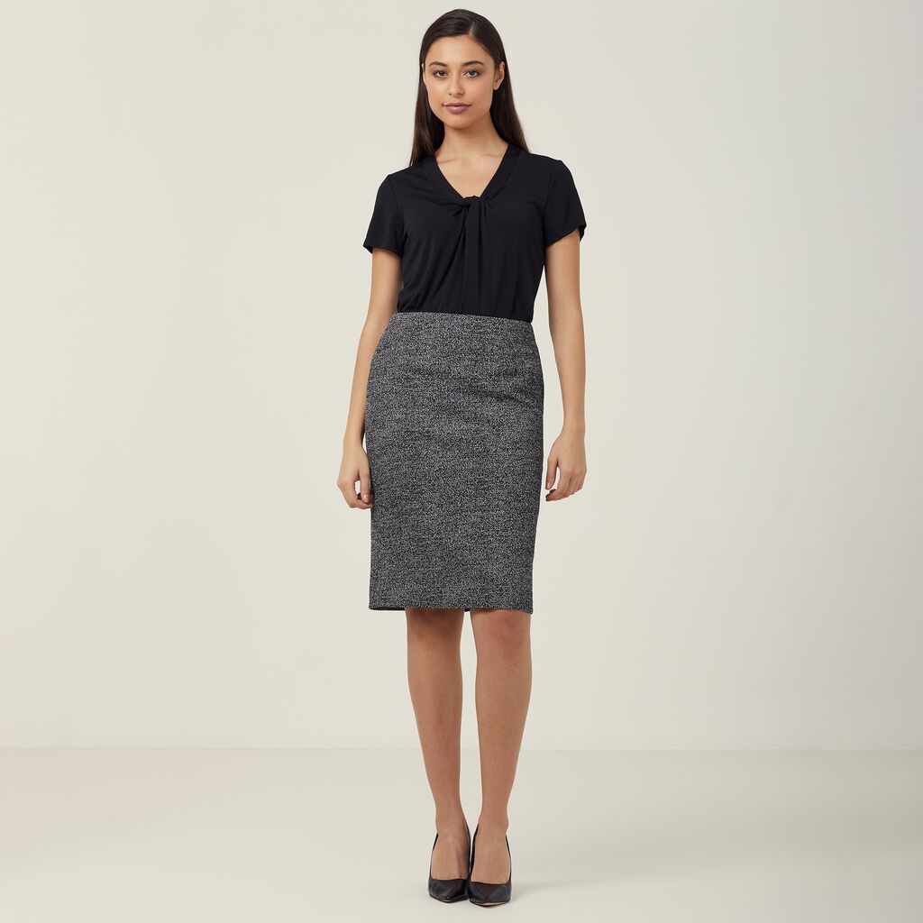 NNT - Matt Jersey Twist Neck Top (Black)