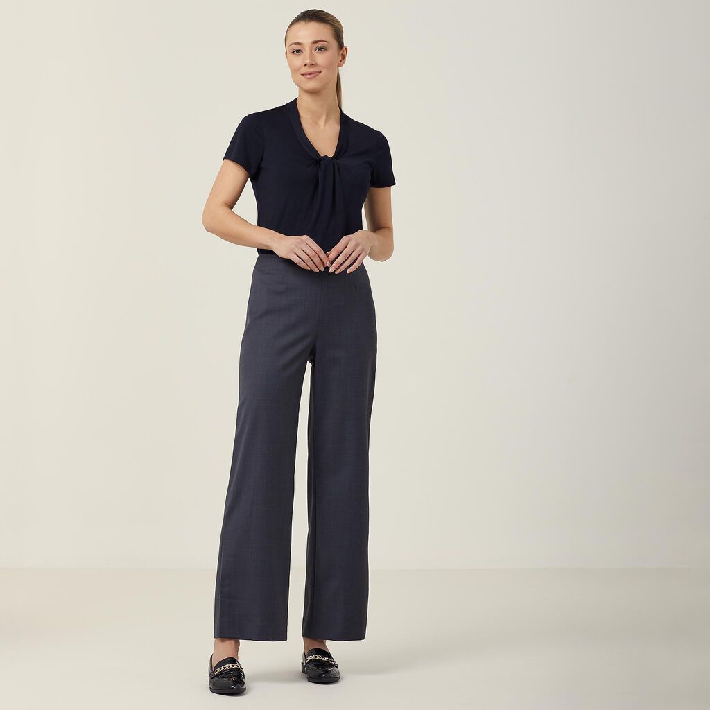 NNT - Matt Jersey Twist Neck Top (Dark Navy)