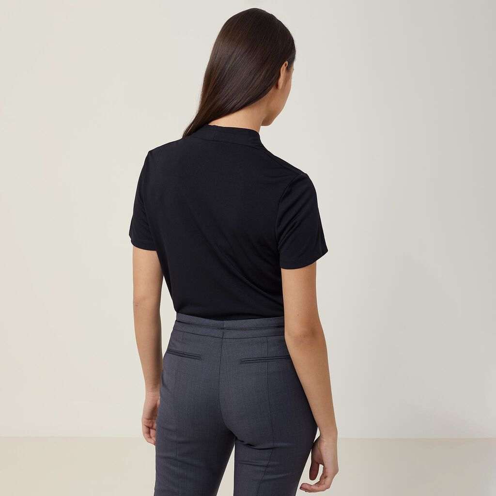 NNT - V Neck Jersey Top (Black)