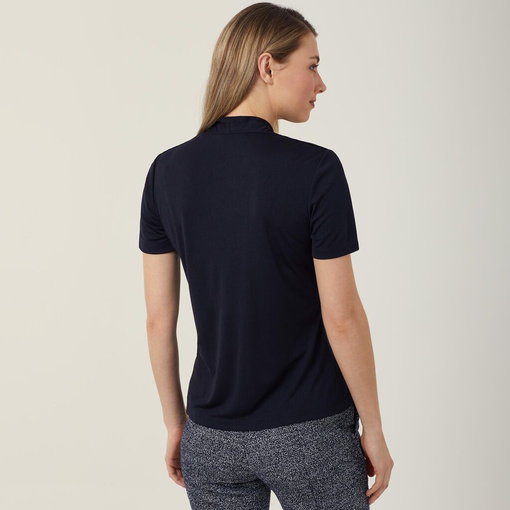 NNT - V Neck Jersey Top (Dark Navy)