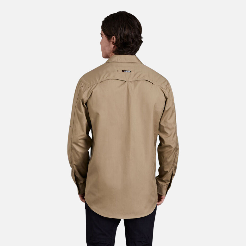 King Gee - Workcool 2 Lightweight Long Sleeve Shirt (Khaki)