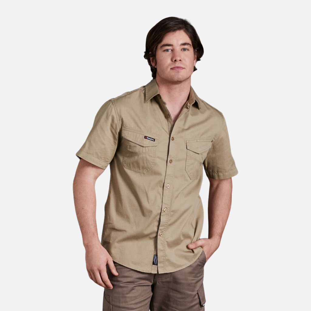 King Gee - Workcool 2 Lightweight Short Sleeve Shirt (Khaki)