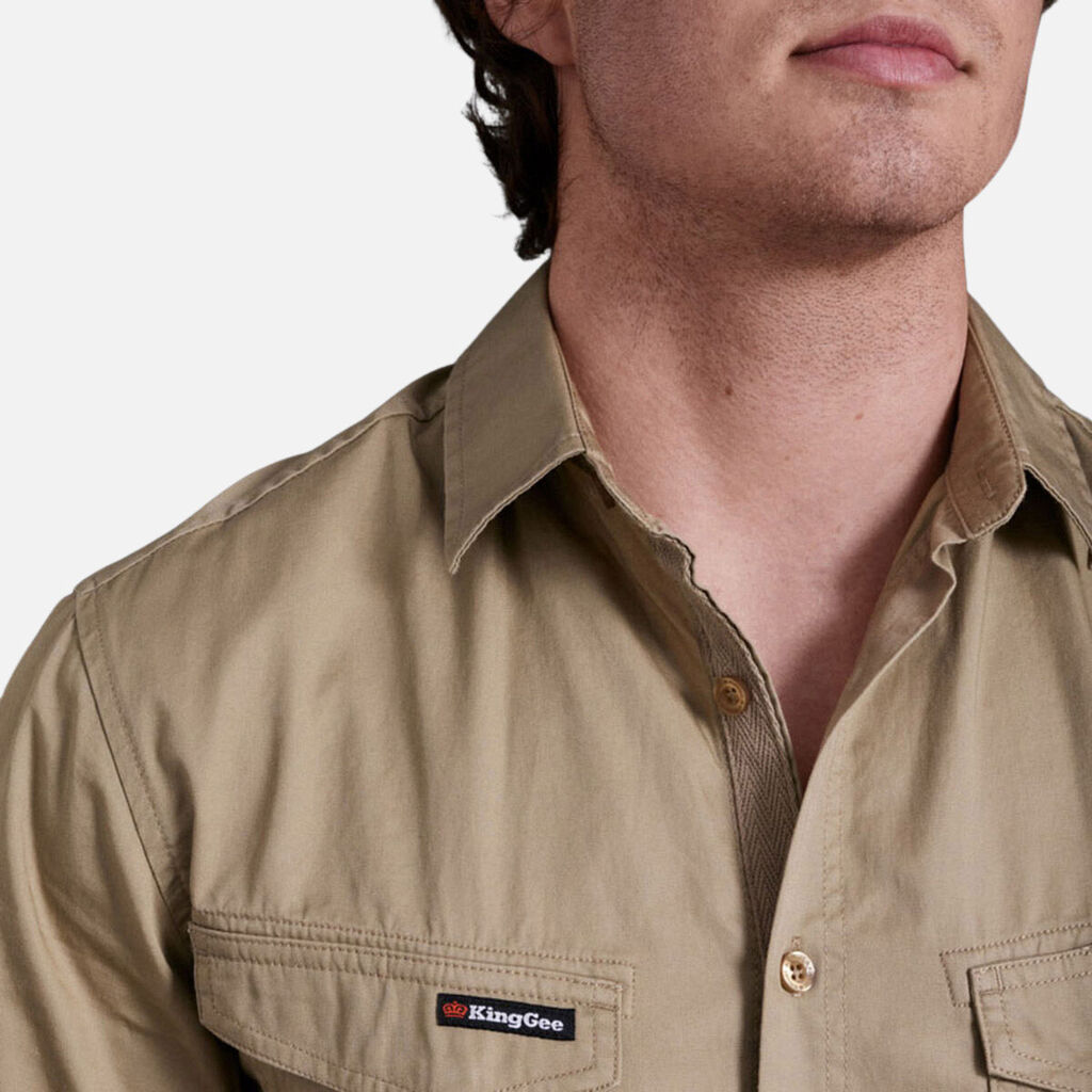King Gee - Workcool 2 Lightweight Short Sleeve Shirt (Khaki)