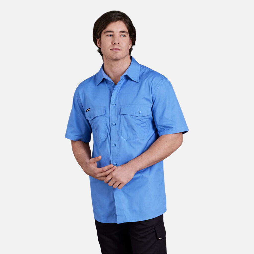 King Gee - Workcool 2 Lightweight Short Sleeve Shirt (Sky)