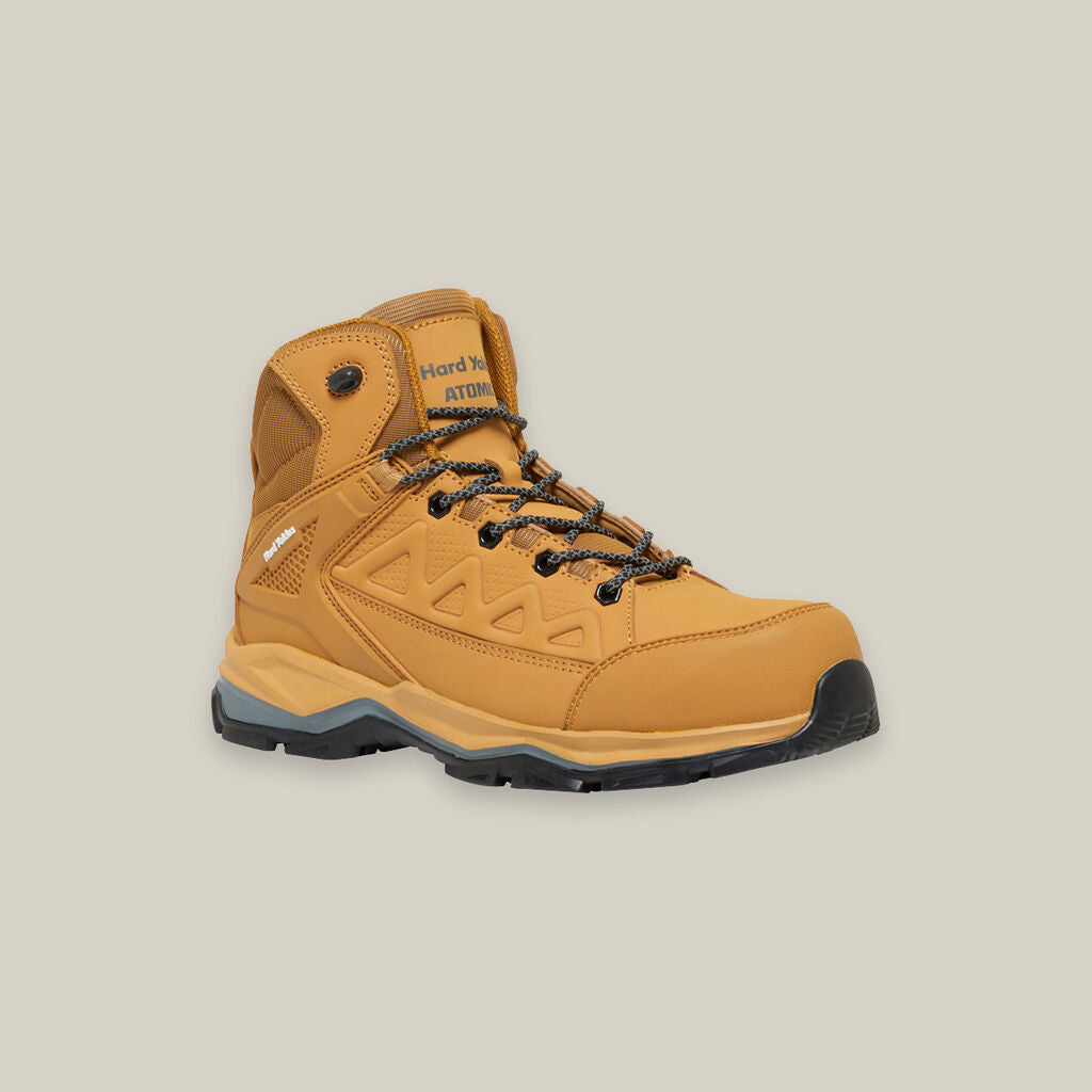 Hard Yakka - Atomic Hybrid Lace Up & Side Zip Safety Boot (Wheat)