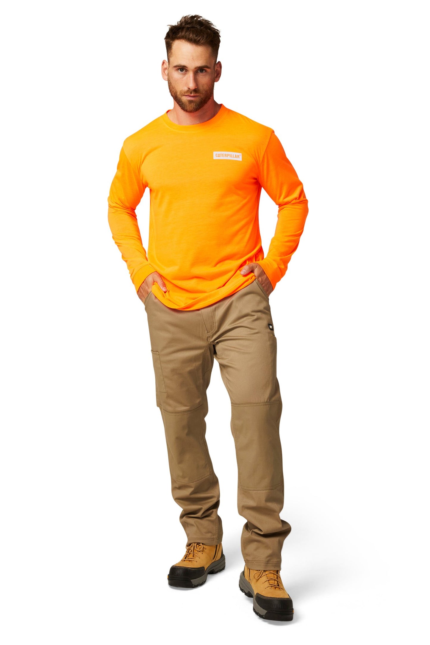 CAT - Triton Hi Vis Long Sleeve Tee (Hi Vis Orange)