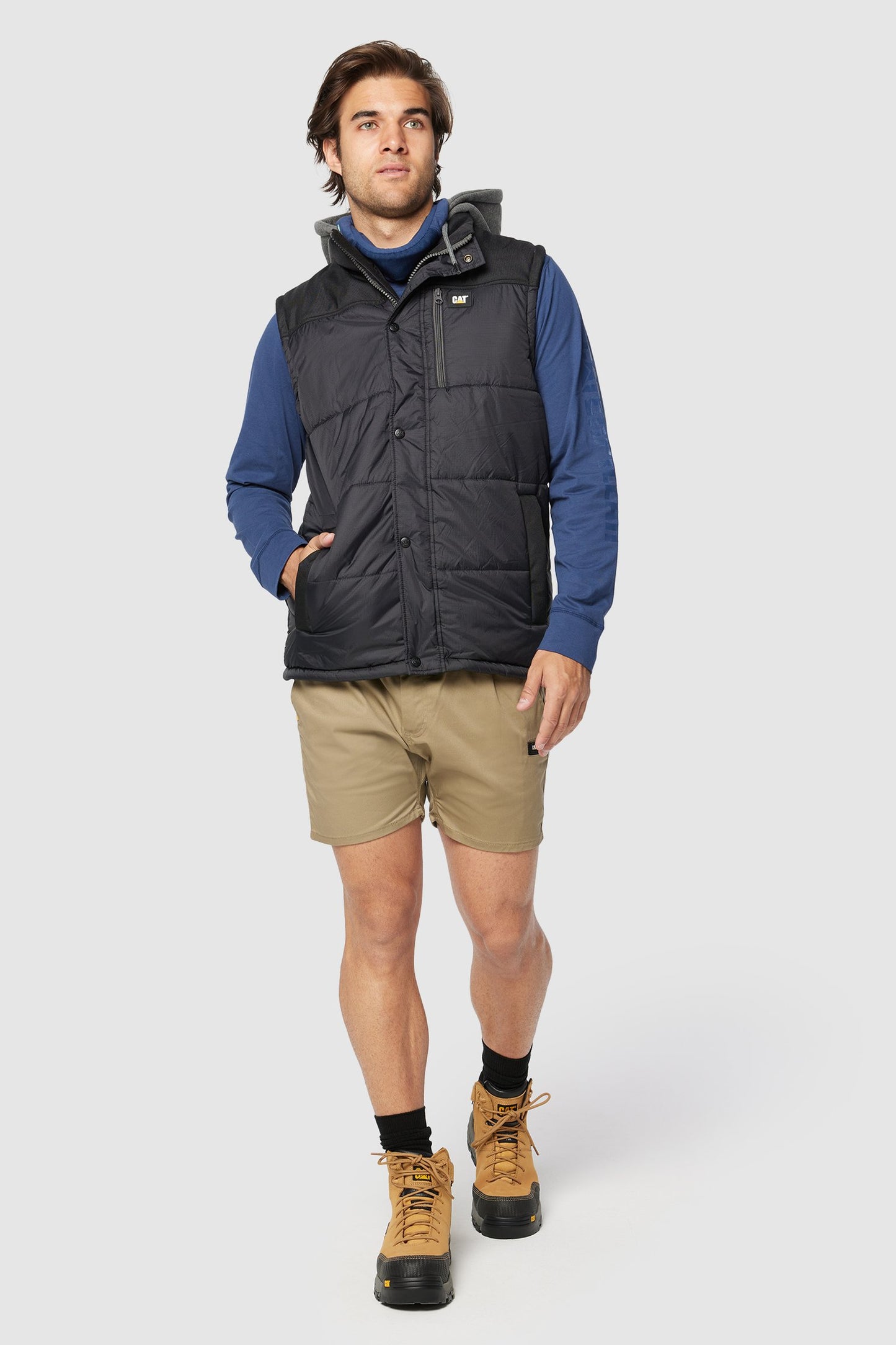 CAT - Hooded Work Vest (Black)