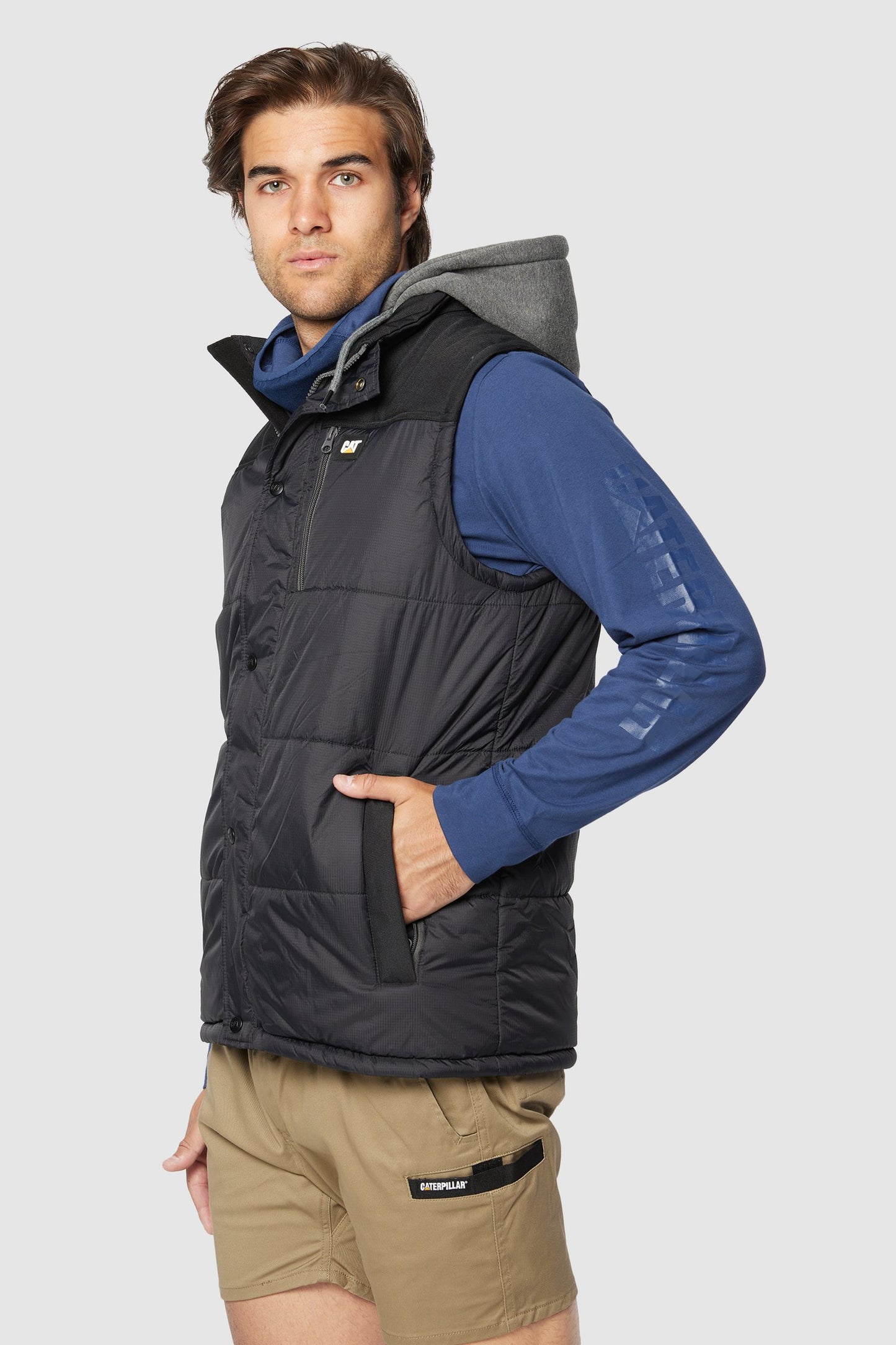 CAT - Hooded Work Vest (Black)